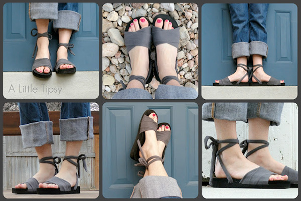 DIY Shoes (Flip Flop + T-Shirt)