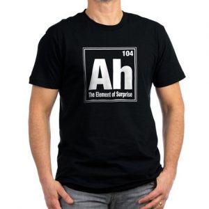 periodic table entry 109: Ah. The element of surprise.