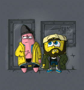 Spongebob and Patrick as Jay and Silent Bob