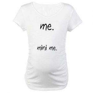 on chest: me. on abdomen: mini me