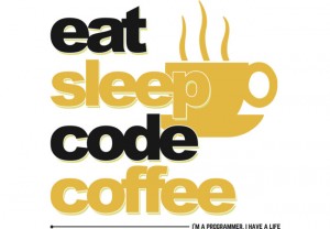 eat, sleep, code, coffe. i'm a programmer. i have a life
