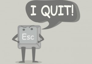 the escape computer key saying i quit