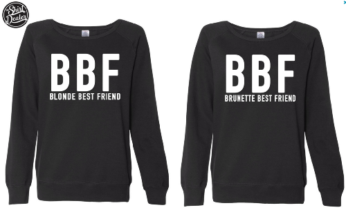 Blonde Best Friend and Brunette Best Friend Sweaters