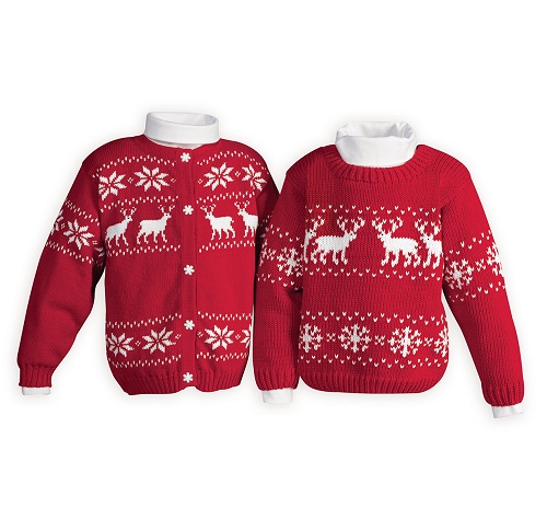 Matching Knitted Christmas Sweaters