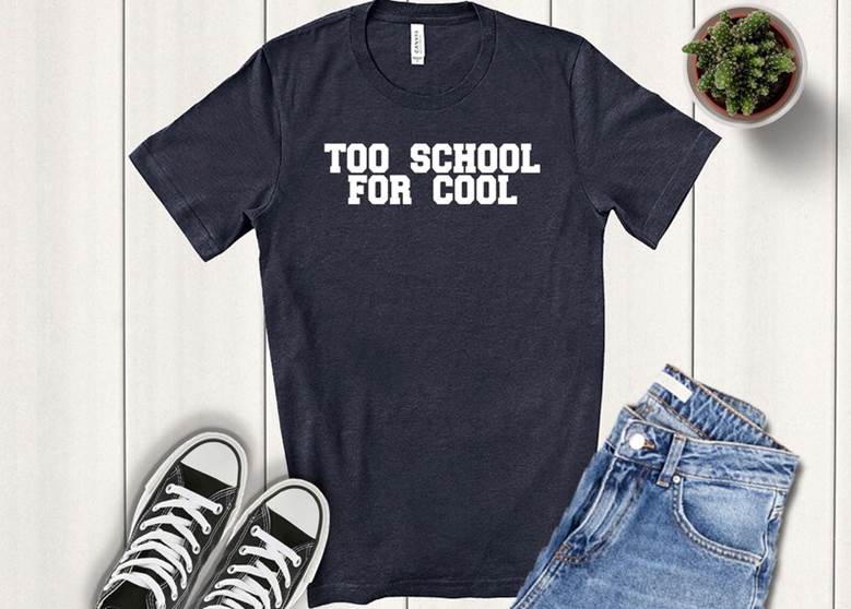 Too School For Cool School Shirt Back to School Shirt image 1