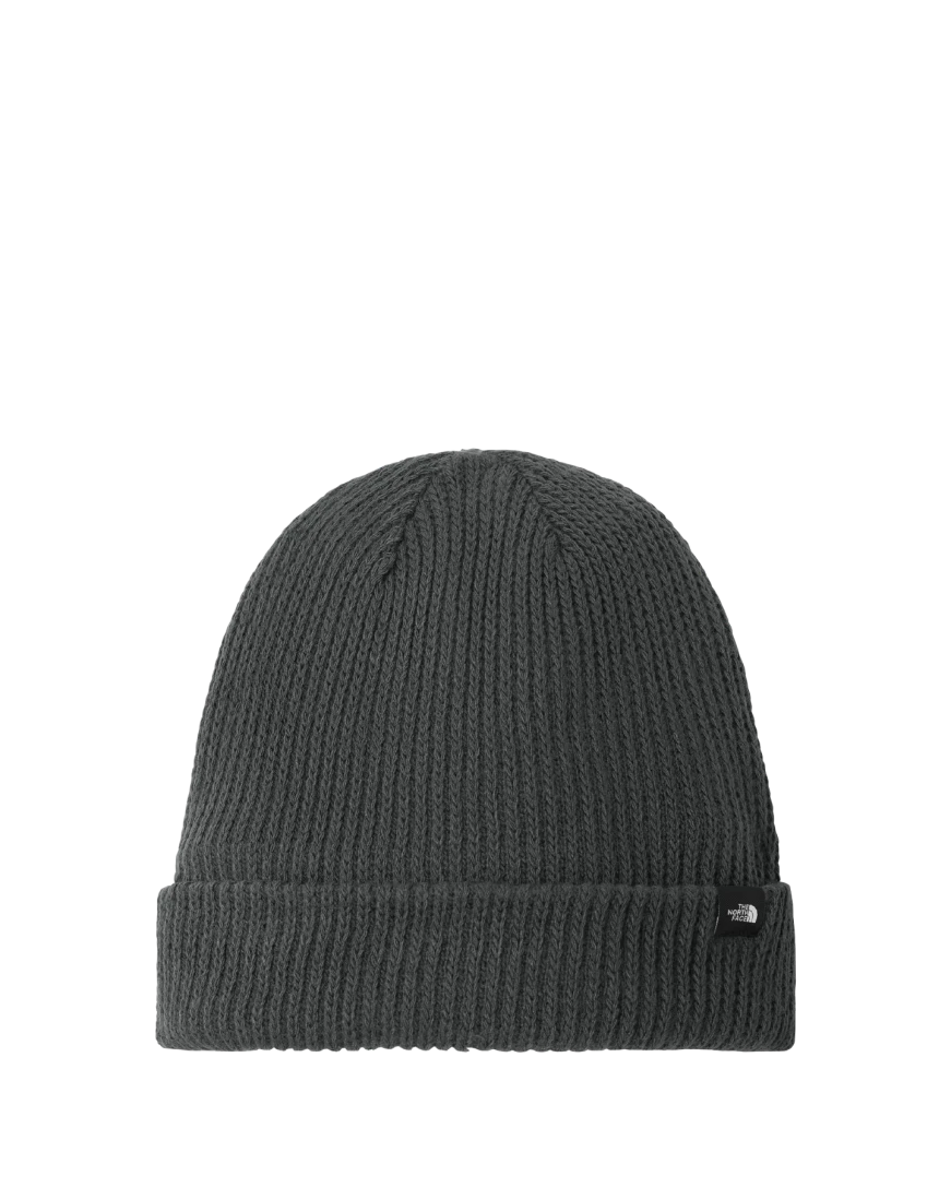 Model wearing a NF0A7RGH The North Face Circular Rib Beanie