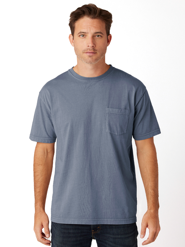 OU1620 Cotton Heritage Garment Dye Short Sleeve Pocket T-Shirt