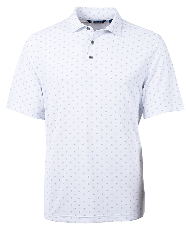 MCK01170 Cutter & Buck Virtue Eco Pique Tile Print Recycled Mens Polo