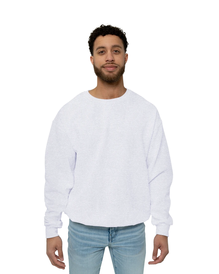 Image of a model wearing a 562 Jerzees NuBlend 50/50 Crewneck