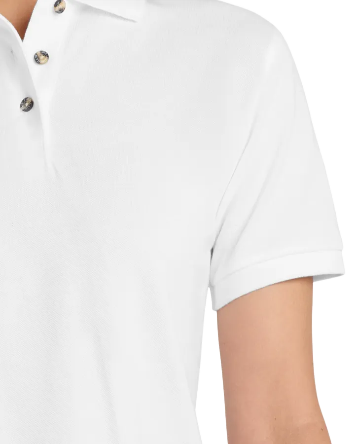 Closeup of a L420 Port Authority Pique Knit Ladies Sport Shirt