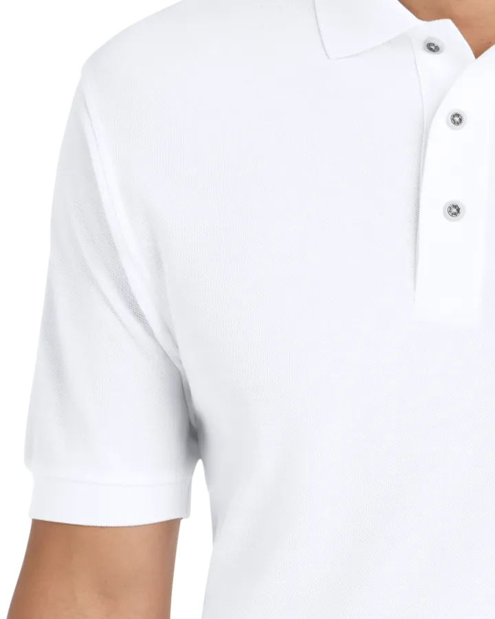 Closeup of a K500 Men's Port Authority Silk Touch Polo