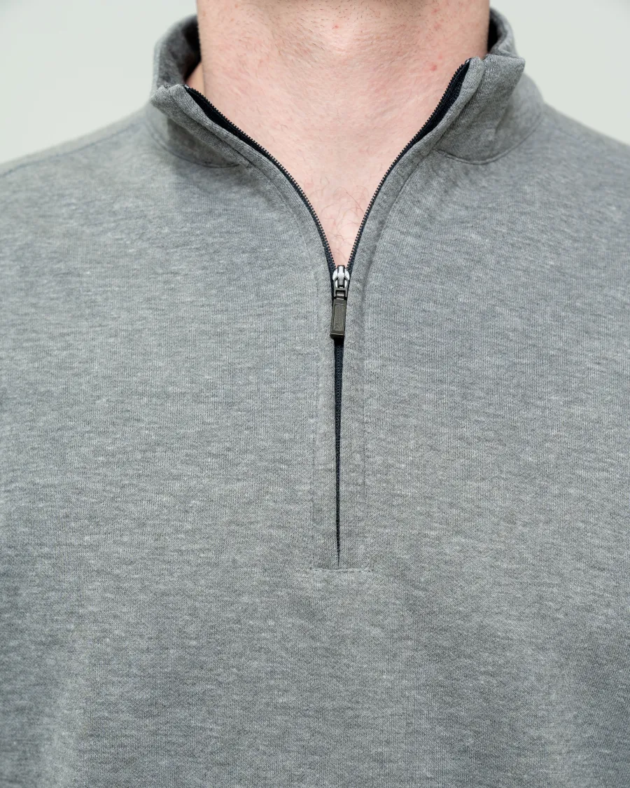 Closeup of a K807 Port Authority Interlock 1/4-Zip