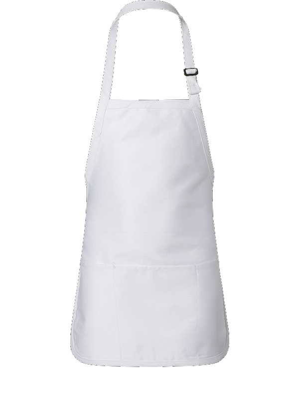 Q4250 Q-Tees Full-Length Apron with Pouch Pocket