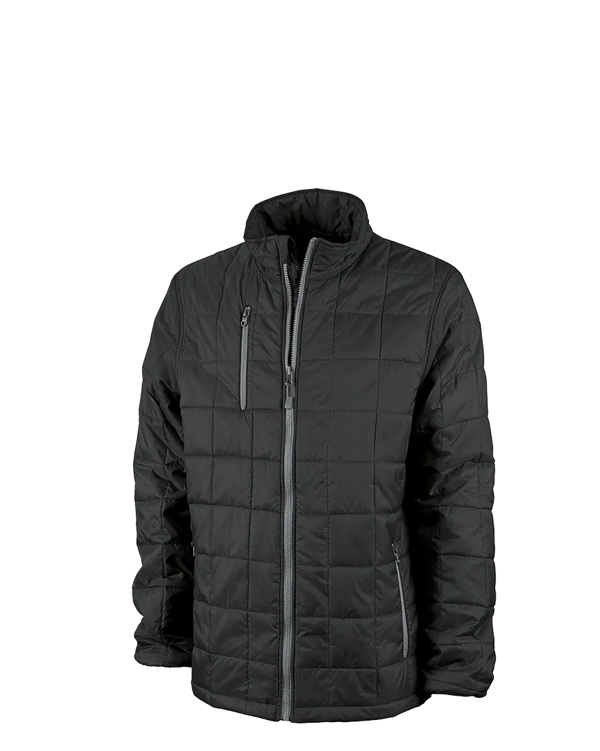 Model wearing a 9540 Charles River Men's Lithium Quilted Jacket