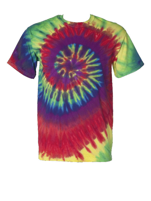200MS Tie-Dyed Multi-Color Spiral Tee