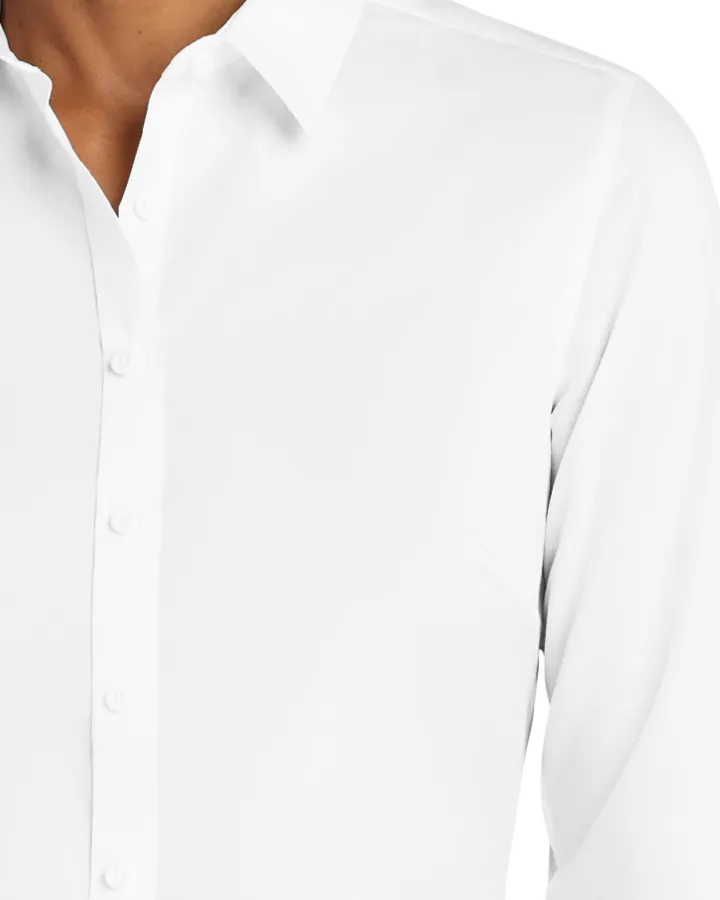 Closeup of a L663 Port Authority Ladies SuperPro Twill Shirt