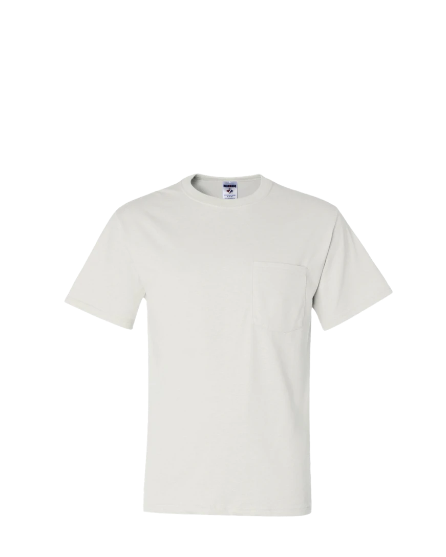 Image of a model wearing a 29MP Jerzees Pocket Tee