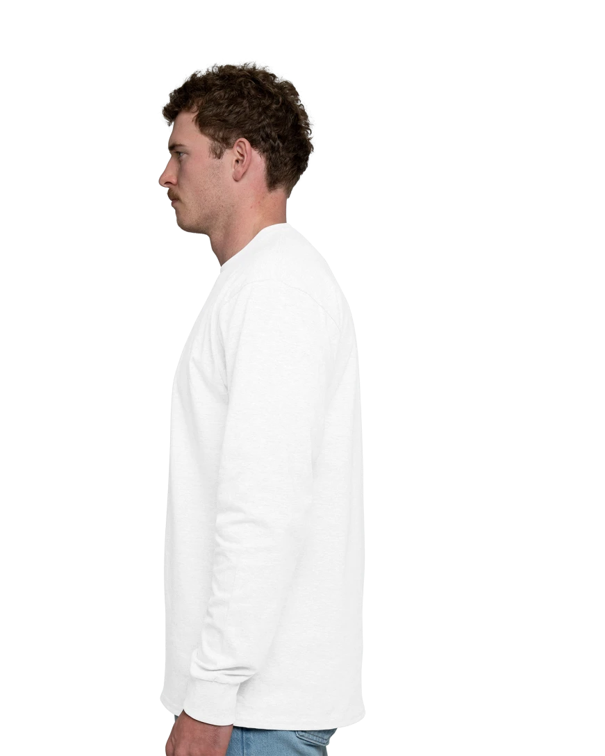 Image of a model wearing a PC61LS Port & Company Long Sleeve