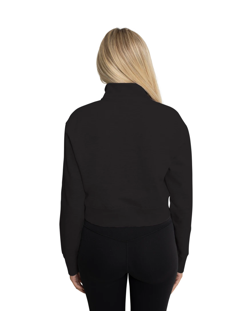 Image of a model wearing a DT6111 District® Women’s V.I.T.™ Fleece 1/2-Zip