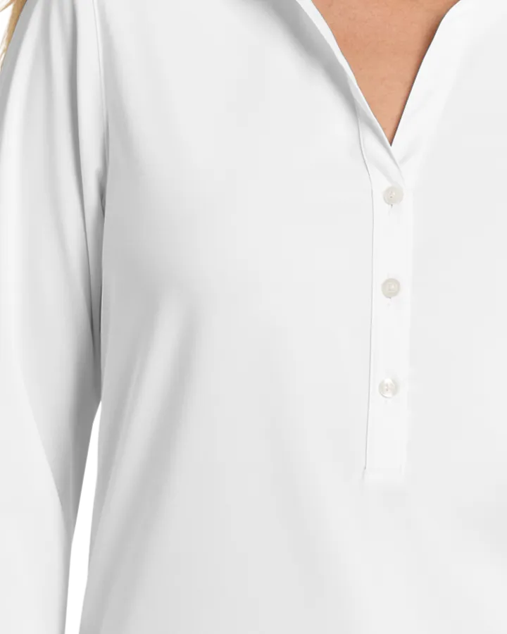 Closeup of a LW680 Port Authority Ladies City Stretch Tunic