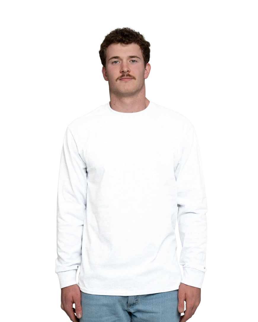 Image of a model wearing a PC61LS Port & Company Long Sleeve