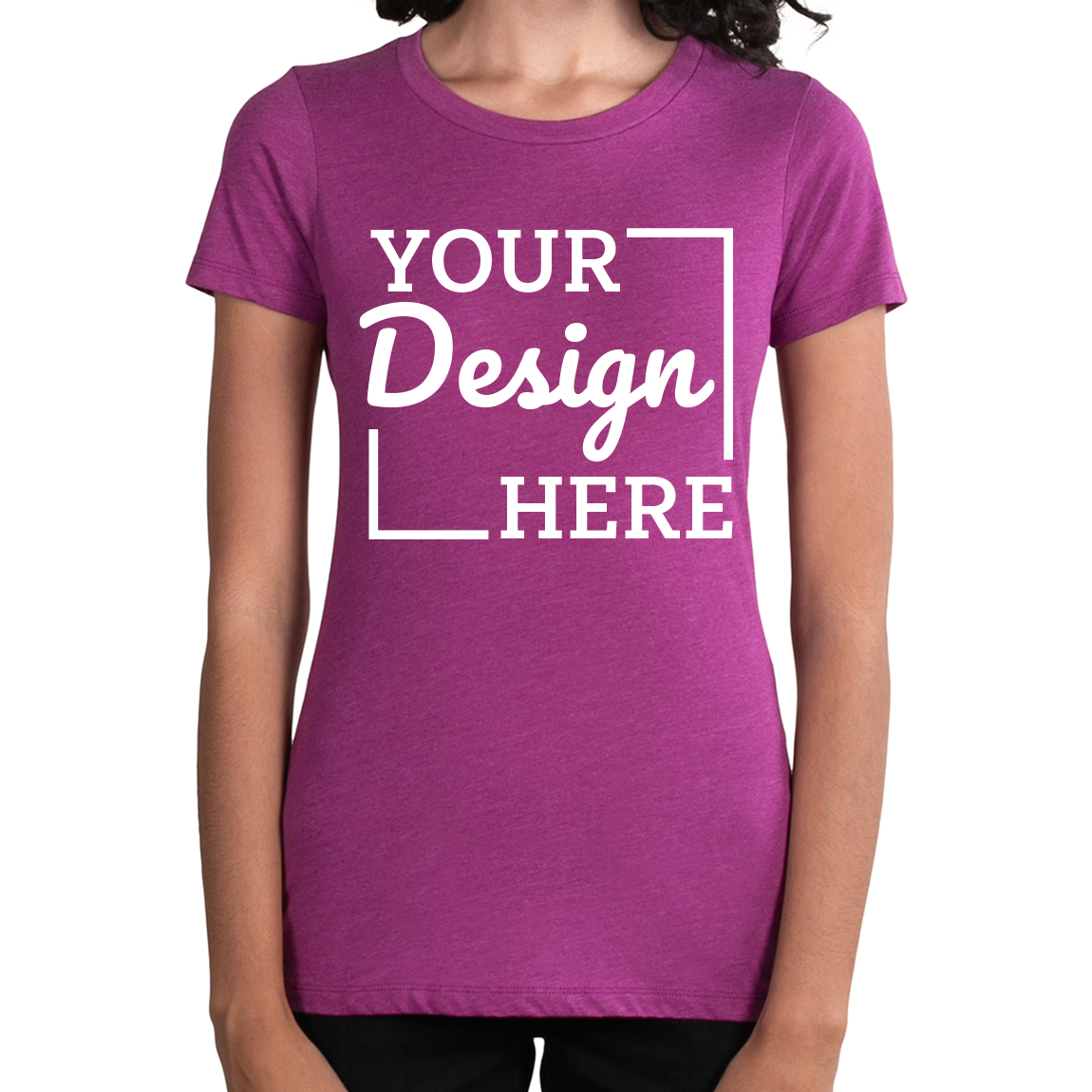 Next Level NL6610 Custom Ladies' CVC Tee BlueCotton