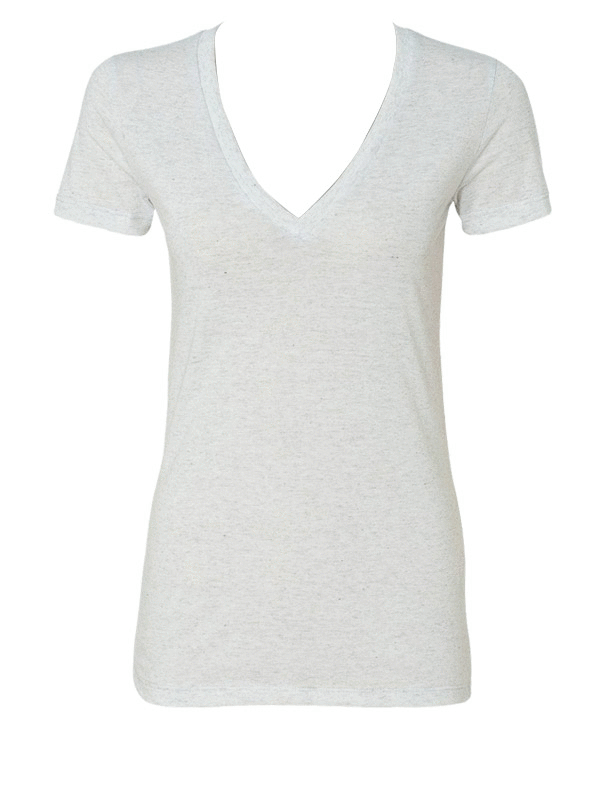 8435 Bella Ladies Tri-Blend Short-Sleeve Deep V-Neck T-Shirt