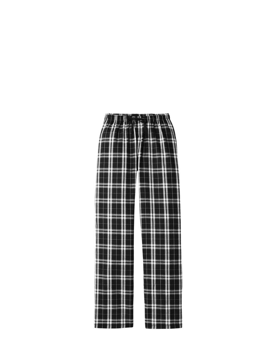 Model wearing a DT2800 District Women's Flannel Plaid Pant
