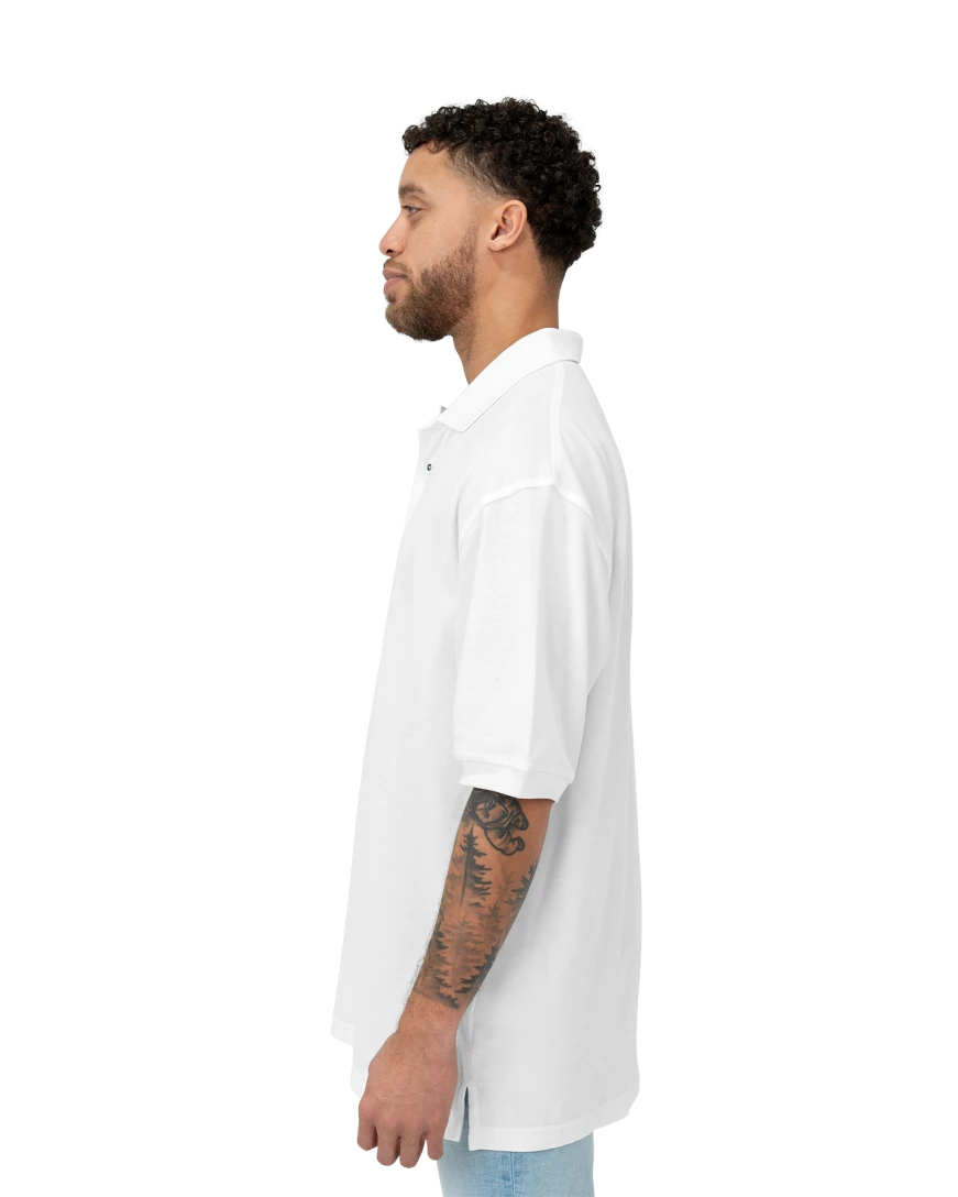 Image of a model wearing a K500 Men's Port Authority Silk Touch Polo