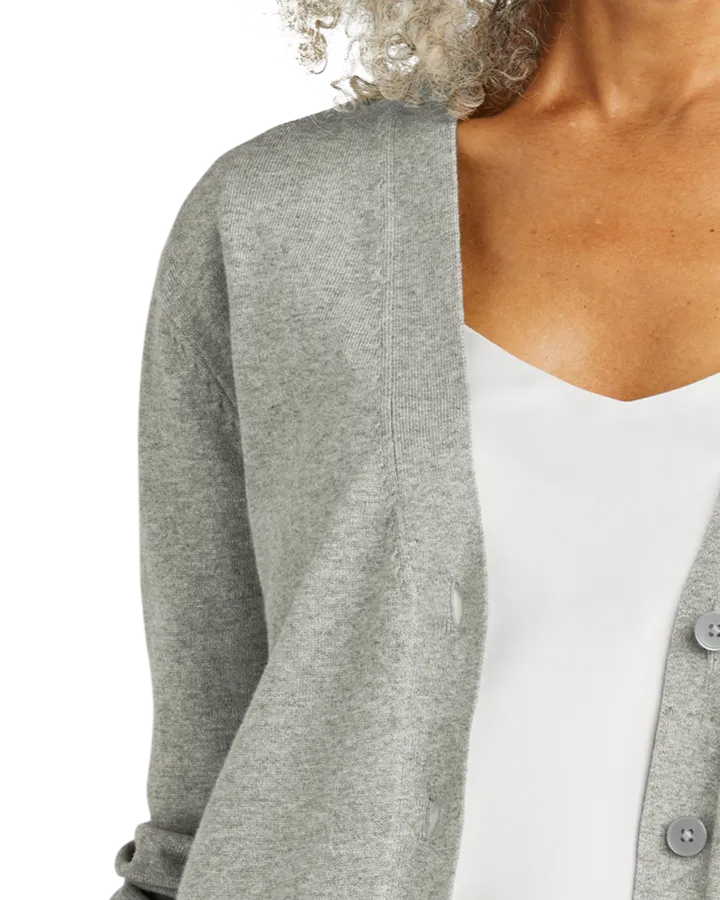 Closeup of a BB18405 Brooks Brothers® Women’s Cotton Stretch Cardigan Sweater