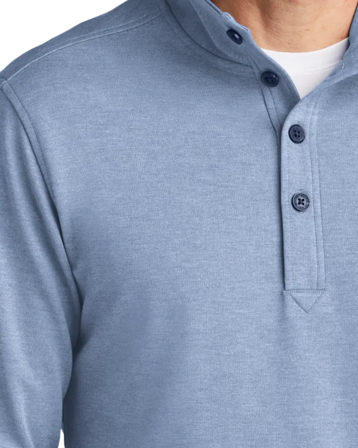 Closeup of a BB18202 Brooks Brothers® Mid-Layer Stretch 1/2-Button