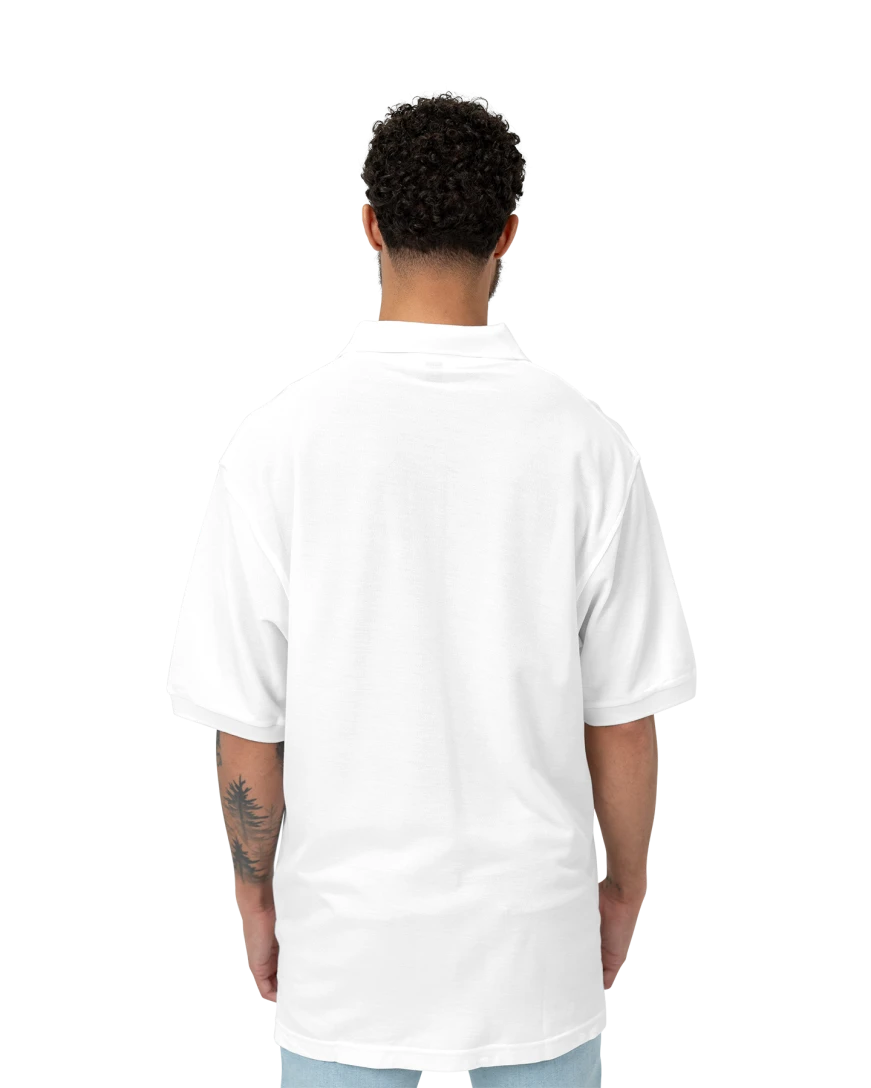Image of a model wearing a K500 Men's Port Authority Silk Touch Polo
