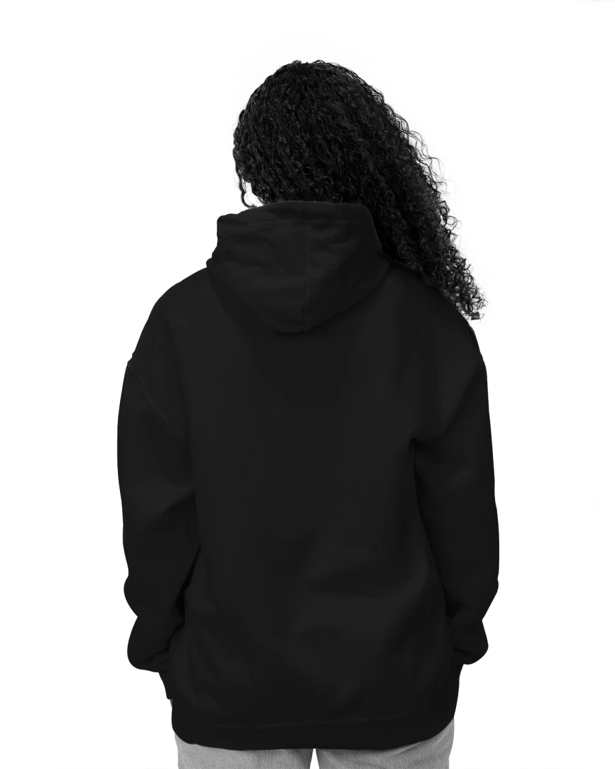 Image of a model wearing a 993M Jerzees Full Zip Hood