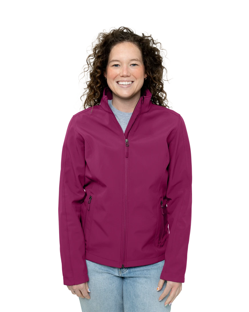 Model wearing a L317 Port Authority Ladies Core Soft Shell Jacket