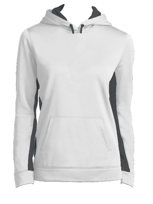 LST235 Sport-Tek Ladies Sport-Wick Fleece Colorblock Hooded Pullover