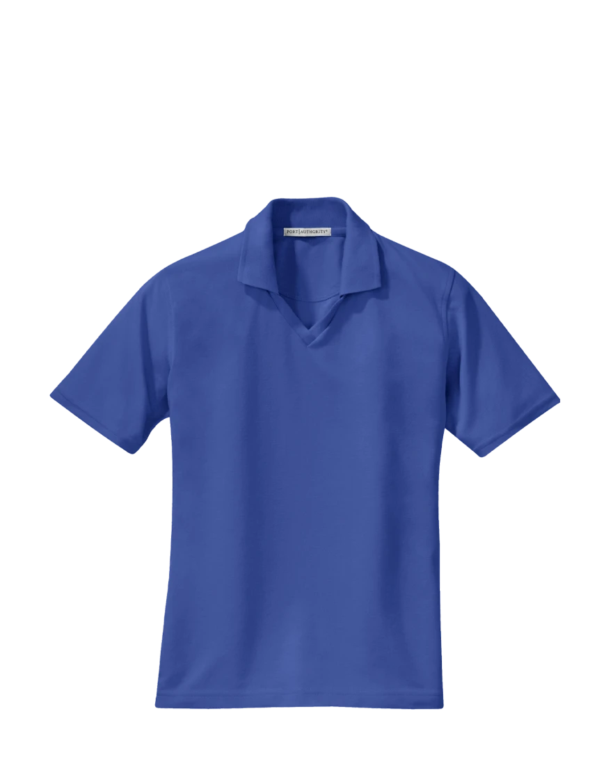 Model wearing a L455 Port Authority Ladies' Rapid Dry Polo