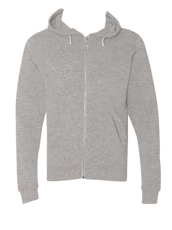 8872 J. America Tri-Blend Hooded Full-Zip Sweatshirt