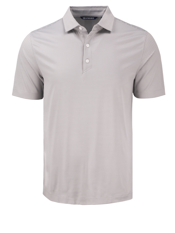 MCK01346 Cutter & Buck Forge Eco Fine Line Stripe Stretch Recycled Mens Polo