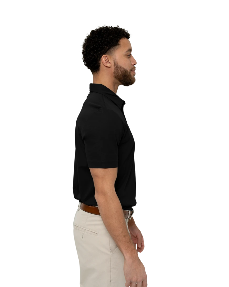 Image of a model wearing a TM1MU411 TravisMathew Oceanside Solid Polo