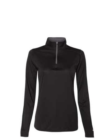Model wearing a 4103 Badger B-Core Ladies 1/4 Zip