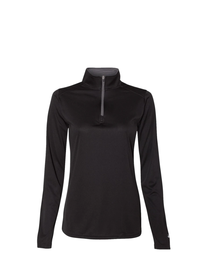 Image of a model wearing a 4103 Badger B-Core Ladies 1/4 Zip