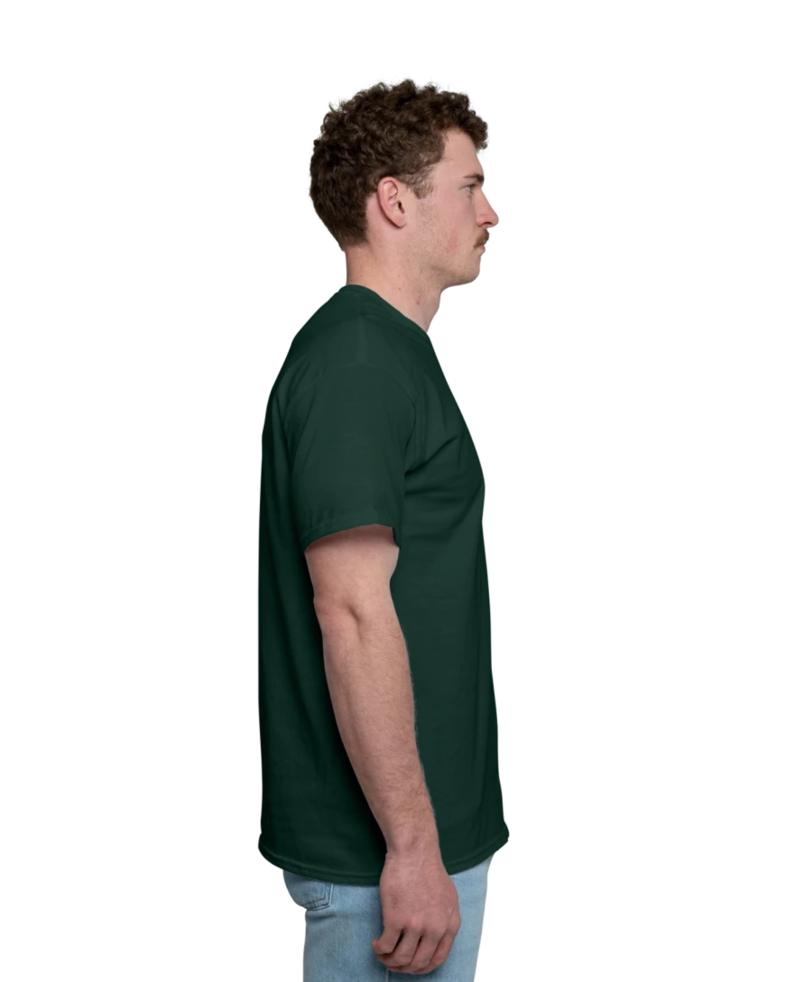 Image of a model wearing a 8000 Gildan DryBlend 50/50 Tee