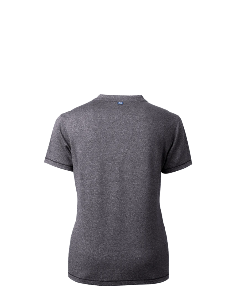 Image of a model wearing a LCK00153 Cutter & Buck Forge Heathered Stretch Womens Blade Top