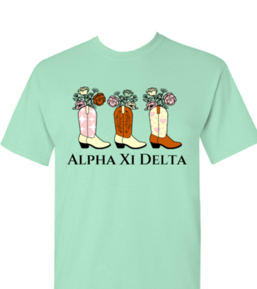Alpha Xi Delta Boots design idea