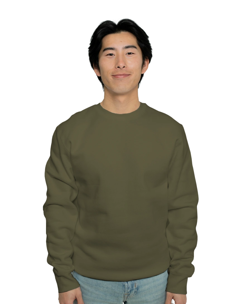 Image of a model wearing a IND3000 Independent Trading Co. Unisex Heavyweight Crewneck Sweatshirt