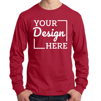 Custom T-shirts:  PC54LS Port & Company Long Sleeve Core Cotton Tee