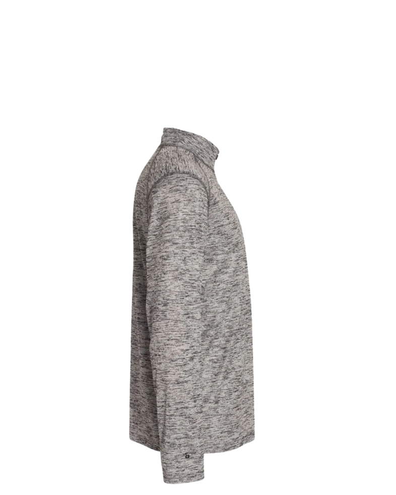 Image of a model wearing a 4172 Badger Tonal Blend 1/4 Zip
