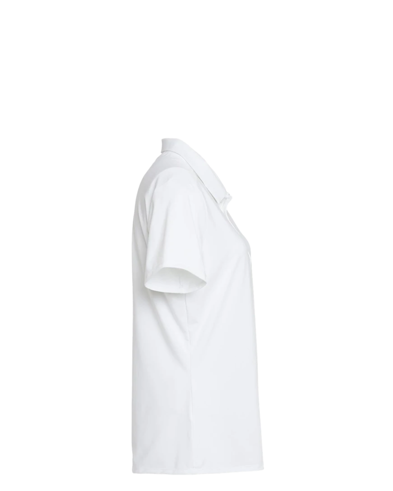 Image of a model wearing a A515 Adidas Women's Ultimate Solid Polo