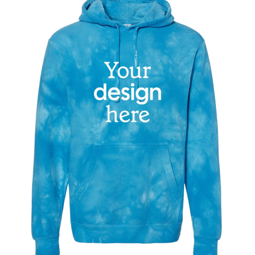 Sample image of PRM4500TD Independent Trading Co. Unisex Midweight Tie-Dyed Hooded Sweatshirt