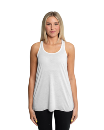 Image of a model wearing B8800 Bella + Canvas Ladies Flowy Racerback Tank